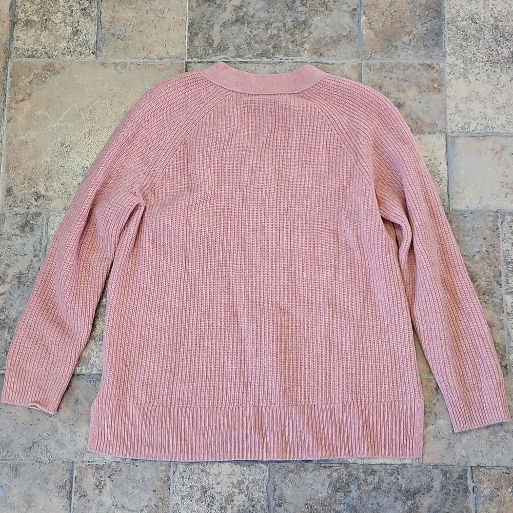 Madewell Lyle Henley V Neck Button Down Sweater Size Small